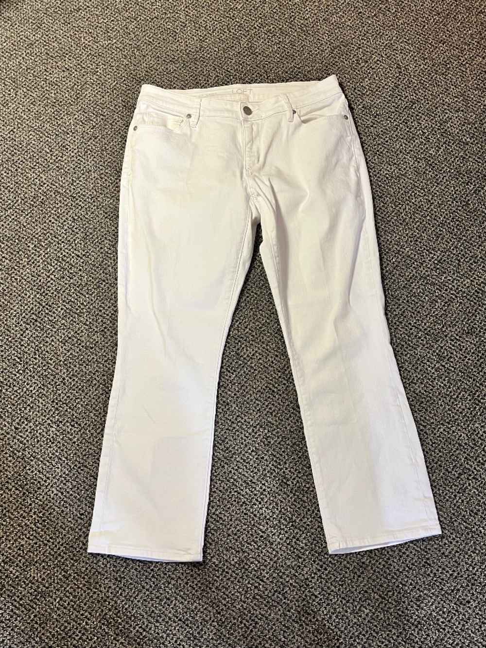 Women's A Loft Jeans Pants White Curvy Kick Croft Size 24/7 Casual Normcore